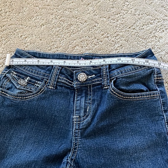 Boom Boom Girls jeans size 8 cute rear button pockets western country denim - Picture 9 of 10